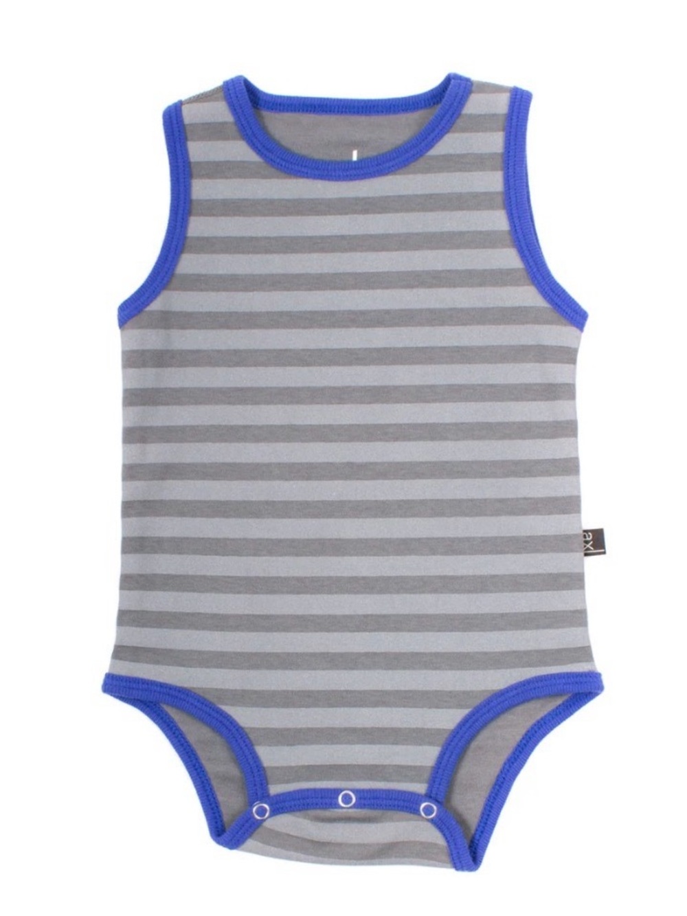 Newborn NWT AXL Boys Organic Cotton Cobalt Striped Sleeveless One-Piece Bodysuit